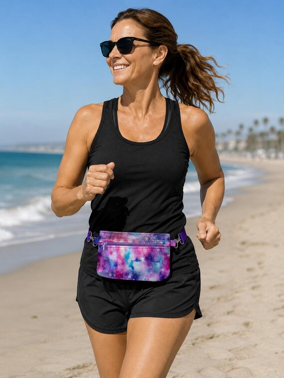 Handmade Fanny Pack Crossbody Belt Bag, Adjustable Waist Purse, Small Travel Hip Pouch